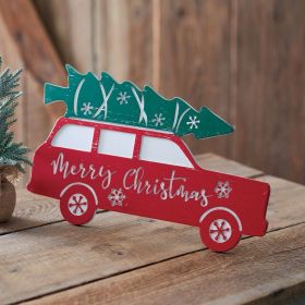 Tabletop Merry Christmas Decoration (Style: Station Wagon)