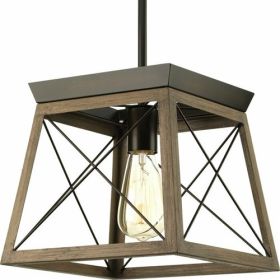 Dimmable Light Lantern Geometric Chandelier (Color: Bronze)