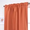 Solid Orange Apricot Thermal Blackout Curtain Panels - Set of 2