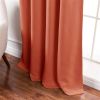 Solid Orange Apricot Thermal Blackout Curtain Panels - Set of 2
