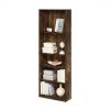 71-inch Tall 5-Shelf Bookcase in Wood Finish