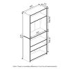 71-inch Tall 5-Shelf Bookcase in Wood Finish