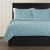 Coastal Beach Starfish Seashell Seahorse Aqua Blue Teal 3-Piece Quilt Set