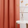 Solid Orange Apricot Thermal Blackout Curtain Panels - Set of 2