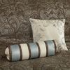 12-piece Reversible Cotton Comforter Set in Brown and Blue