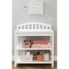 SF Home Baby Toddler Changing Table in Wood Finish with Changing Pad