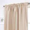 Solid Beige Cream Thermal Blackout Curtain Panels - Set of 2