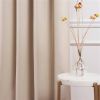 Solid Beige Cream Thermal Blackout Curtain Panels - Set of 2