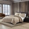 Plush Sherpa Reversible Micro Suede Comforter Set in Beige