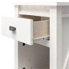 Farmhouse 1-Drawer Bedroom Nightstand with Open Shelf