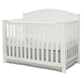 SF Home Solid Wood Convertible Crib - Toddler Bed Sold Separately (Color: White)