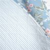 Blue Pink White Beige Floral Cottage Lightweight 3-Piece Quilt Set
