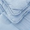 Blue 3 Piece Microfiber Reversible Comforter Set