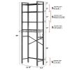 Over the Toilet Storage Freestanding Industrial Metal Shelving Unit