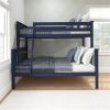 Twin over Full size Solid Wood Bunk Bed in Finish