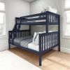 Twin over Full size Solid Wood Bunk Bed in Finish