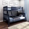 Twin over Full size Solid Wood Bunk Bed in Finish