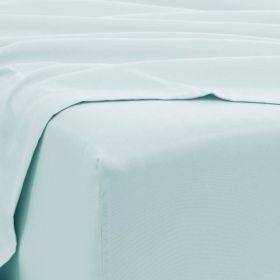 Aqua 4 Piece Wrinkle Resistant Microfiber Polyester Sheet Set (size: Twin XL)