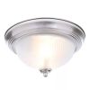 Round 11-inch Ceiling Light with Frosted Glass Shade - Flush Mount