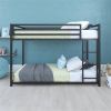 Twin over Twin size Modern Low Height Metal Bunk Bed