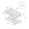Twin over Twin size Modern Low Height Metal Bunk Bed