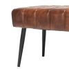 Mid-Century Modern Bedroom Bench with PU Leather Seat and Tapered Legs