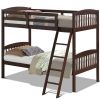 Twin over Twin Wooden Bunk Bed with Ladder