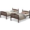 Twin over Twin Wooden Bunk Bed with Ladder