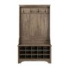 Entryway Hall Tree Shoe Cubbie Coat Rack