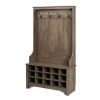 Entryway Hall Tree Shoe Cubbie Coat Rack