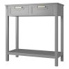 Modern Entryway Accent 2 Drawer Sofa Side Table