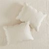 3-Piece Reversible Scalloped Edges Microfiber Quilt Set in Cream