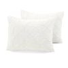 Soft Pleated Cotton 3 Piece Comforter Set White