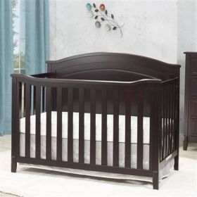 SF Home Solid Wood Convertible Crib - Toddler Bed Sold Separately (Color: Espresso)