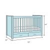 SF Home Solid Wood Convertible Crib - Toddler Bed Sold Separately