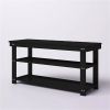 Wooden 2-Shelf Shoe Rack Storage Bench for Entryway or Closet