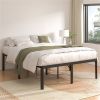 18-inch Rounded Edge Corners Metal Bed Frame with Under-bed Storage Space