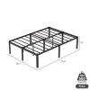 18-inch Rounded Edge Corners Metal Bed Frame with Under-bed Storage Space