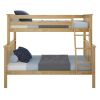 Twin over Full size Solid Wood Bunk Bed in Finish