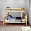 Twin over Full size Solid Wood Bunk Bed in Finish
