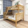 Twin over Full size Solid Wood Bunk Bed in Finish