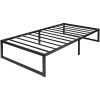 14 Inch High Heavy Duty Black Metal Platform Bed Frame