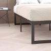 14 Inch High Heavy Duty Black Metal Platform Bed Frame
