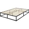 10-inch Low Profile Modern Metal Wood Slat Platform Bed Frame