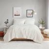 Reversible Soft Sherpa Faux Fur Comforter Set in Ivory