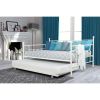 Full size Metal Daybed with Twin Roll-out Trundle Bed