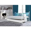 Full size Metal Daybed with Twin Roll-out Trundle Bed