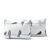 Blue Grey Birds On Wire Lightweight 7 PCS Quilt Set