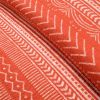 Scandinavian Chevron Orange White Stripe Reversible Cotton Quilt Set