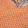 Boho Floral Lightweight Cotton Orange Mauve 3-Piece Quilt Set